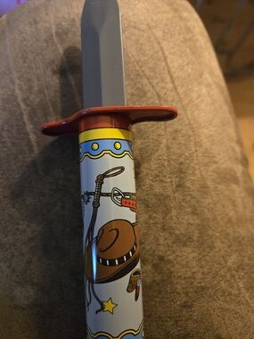 Kids Toy Trail Knife.   Blue with Red Guard.  2010